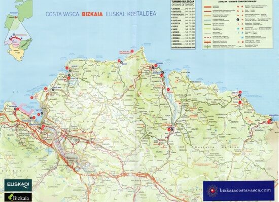 Mapa Costa Vasca (Vizcaya)
